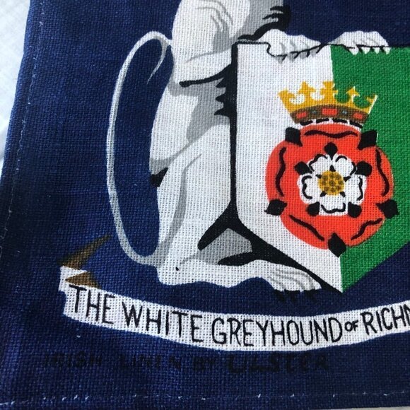 Vintage‎ Ulster Irish Linen Tea Towel Wall Art Crests THE QUEEN BEASTS New - Picture 10 of 11